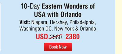 10-Day Eastern Wonders of USA With Orlando